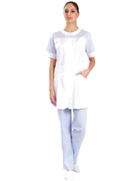 Костюм женский медсестры: халат укороченный ХЖУ-15-2, брюки БРЖ-1