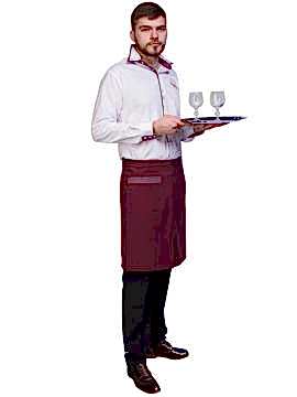 Костюм мужской официанта: сорочка С-1-5, фартук Ф-30-9, брюки БРМ-3