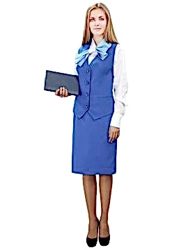 Костюм женский администратора: жилет Ж-8, юбка Ю-9, блуза Б-16-5
