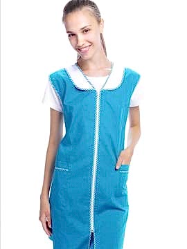 Костюм горничной: фартук-сарафан СФ-7-1, брюки модель БРЖ-1-1 и футболка