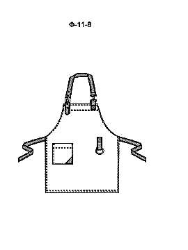 Фартук с нагрудником модель Ф-11-8