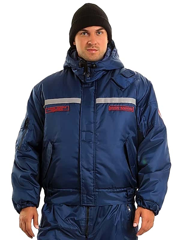 Костюм утепленный для работников службы безопасности: куртка  «Охрана», полукомбинезон ПК-4-1