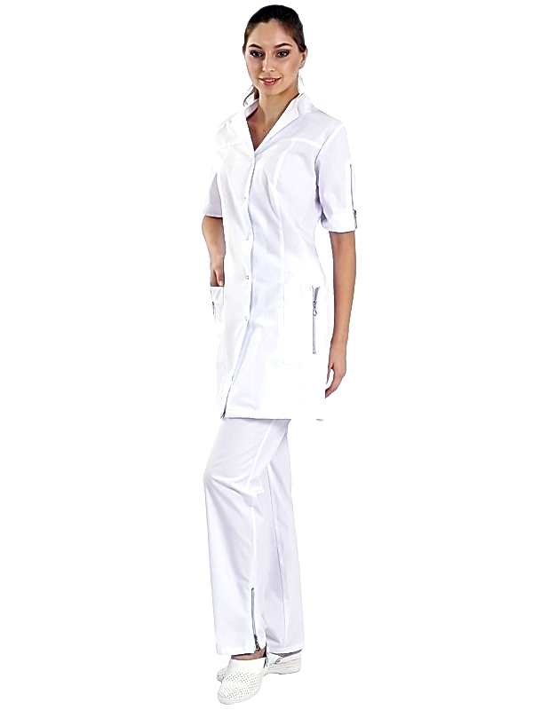 Костюм женский для врача: халат ХЖУ-15-6, брюки БРЖ-1-1