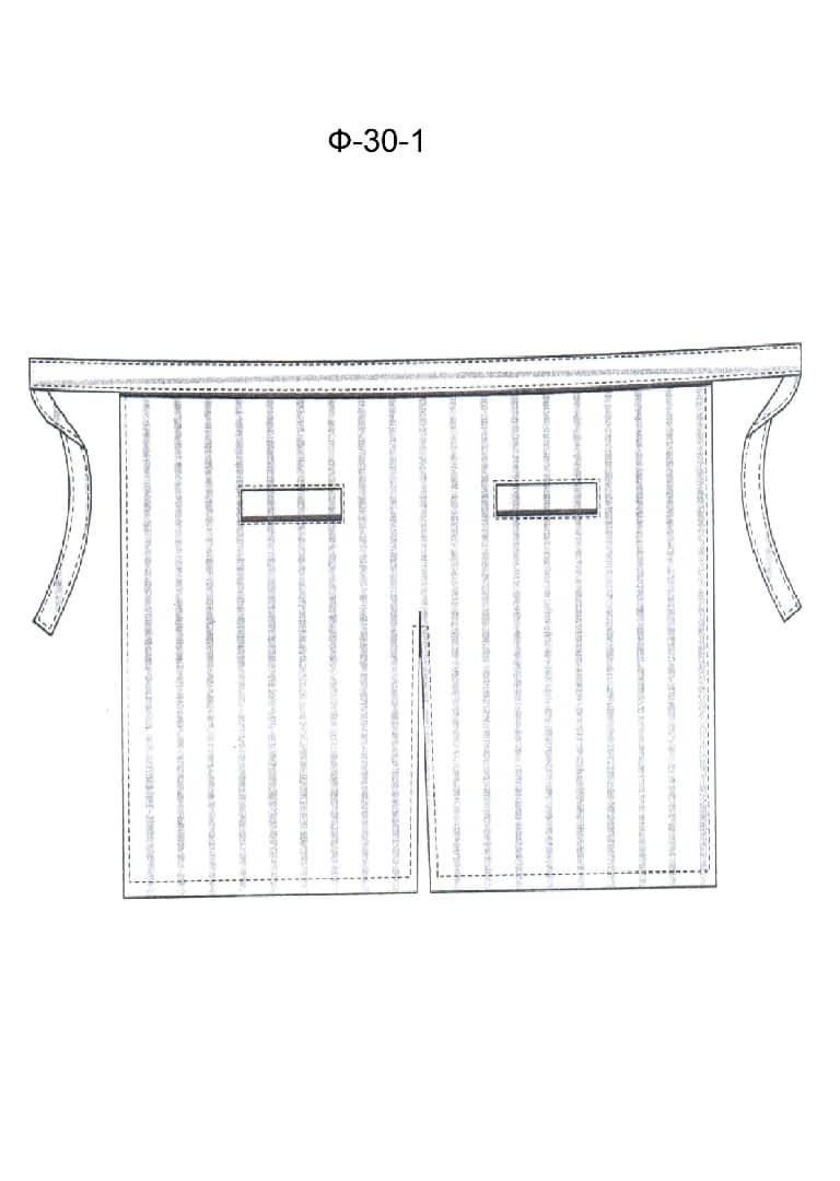 Фартук без нагрудника модель Ф-30-1