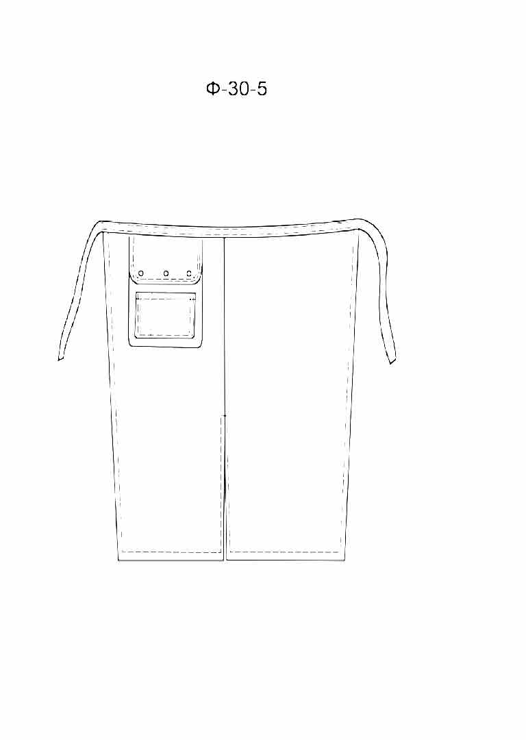 Фартук без нагрудника модель Ф-30-5