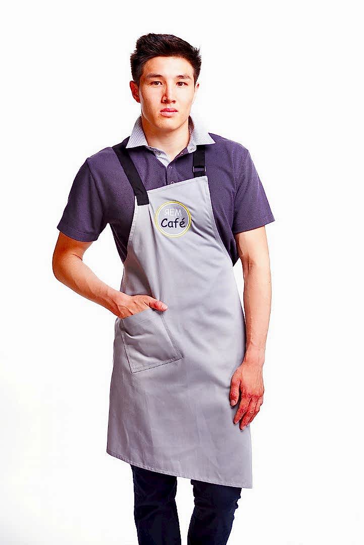 Костюм мужской официанта: поло М-1, фартук Ф-65