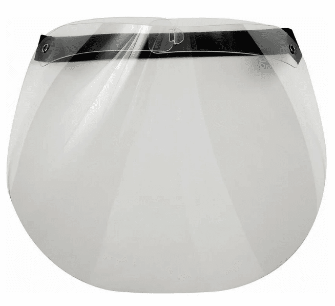 Щиток защитный, прозрачный, гибкий, с креплением на голову